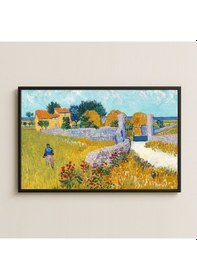 Resim Van Gogh Sarı Evler Ve Taş Duvarlar Pleksi Tablo 