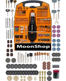Resim MOONSHOP Japon 1059 Wf Çelik Şanzıman Çok Amaçlı Devir Ayarli 310 Parça Hobi Gravür Seti Bakır Sargı.. 