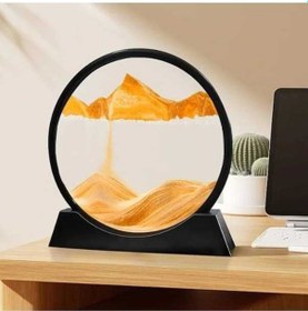 Resim Yezan01 7 İnç 3d Kum Sanatı Kum Saati - Derin Deniz Manzarası Akan Kum Yuvarlak Cam A 7 İnç Mavi, Eğitici Oyuncak, Pvc Malzemeli, Ev Dekorasyonu İçin 