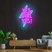 Resim Yes Girl Yes Artwork Led Neon Sign Light 