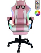 Resim Fashcolle Pink Star Işıklı - Masaj Özellikli Oyuncu Koltuğu Pembe-Beyaz 