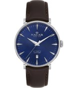 Resim Nacar SAFİR CAM KLASİK KAHVERENGİ ERKEK KOL SAATİ NC34-29B640-ALL2 