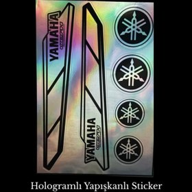 Resim Yamaha Hologramlı Motosiklet Sticker Seti 