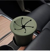 Resim Pazly Araba Çöp Kovası Silikon Kapı Bardak Tutucu Çöp Tutucu Araç Kapı Bardak Tutucu Koltuk Arkası Silikon Çöp Kutusu Çöp Kovası - Yeşil 