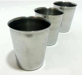 Resim 3 Adet Set Standart Boy 8,5cm Paslanmaz Çelik Bardak Kırılmaz Garantili Bardak 