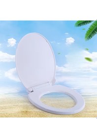 Resim Klozet Kapağı Dayanıklı Ve Hijyenik Wc Kapağı Beyaz 