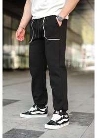 Resim Siyah Şerit Detaylı Jogger Eşofman Altı E6581 Siyah 