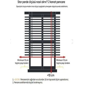 Resim Storburada Çift Mekanizmalı Kirli Beyaz Tül Perde Ve Ekru Stor Perde Stb1093 Beyaz 