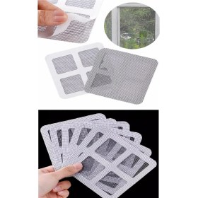 Resim 10 Adet Yapışkanlı Kesilerek Kullanılabilir Yırtık Kapı-Pencere Sinekliği Onarım Tamir Bandı 