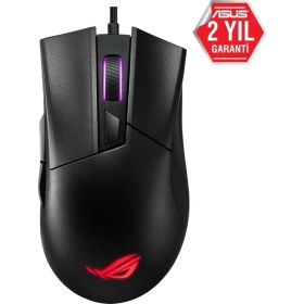 Resim Asus ROG Gladius II Core 6200DPI 6 Tuş Optik RGB Kablolu Oyuncu Mouse 