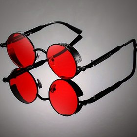 Resim 1pc Retro Yuvarlak Çerçeve Kalın Kenarlı Gözlükler, Üniseks Moda Metal Gözlük, Anti-Yansıtıcı PC Mercek, Tırmanma Sporları, Dekoratif Sıradan Gözlükler 