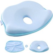 Resim Maiyame 0-1 Yaş Bebek Hafıza Köpük Yastığı - Düz Kafa Sendromunu Önleyen, Yıkama Uygun, Sağlıklı Uyku İçin Mavi Kumaş + Ek Kapaklı 