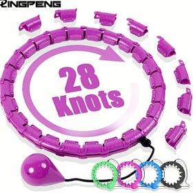Resim 24/28 Bölümlü Akıllı Fitness Halkası Her Zaman Düşmez, Yetişkinler İçin Ayarlanabilir Boyut, 24/28 Çıkarılabilir ve Ayarlanabilir, Toplu Otomatik Döndürme 360 Derece Kadınlar İçin Uygun, Pilsiz 