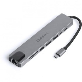 Resim Dark DK-AC-U31X40 USB 3.1 Type-C 8 in1 Ether-HDMI-TF SD Kart Okuyucu- USB 3.0-USB-C&USB-C PD Hub 