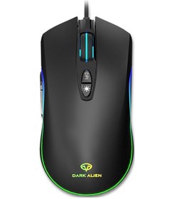 Resim Dark Alien V600 7 Tuşlu Ofis Bilgisayarı İş Faresi, Kablo Uzunluğu: 1.42m Siyah Diğer 