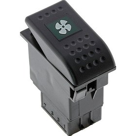 Resim Universal Fan Düğmesi Anahtarı 4 Pin Rocker Switch Buton - Ampullü 12V 