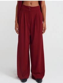 Resim Dilvin 71585 Pensli Kısa Paça Pantolon Bordo 