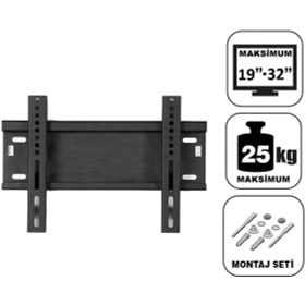 Resim Achill 19'' 32'' 49 82 Ekran Sabit Tv Askı Aparatı 