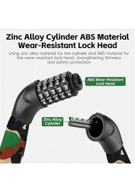 Resim Jokmae Bisiklet Hırsızlık Önleyici Zincir Kilit, 5 Haneli Şifre, Dağ Bisikleti İçin, Pembe Çok Renkli 