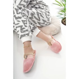 Resim Moda Fırsat Kadın Ev Terliği Peluş Yıkanabilir Içi Yünlü Kürklü Terlik Misafir Çeyiz Bohça Gelin Terliği 
