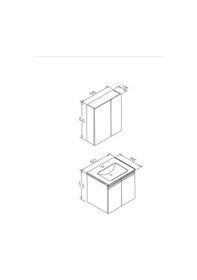 Resim Orka Terme 60 Cm Mdf Kaşmir Banyo Dolabı Takımı Çok Renkli 