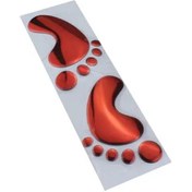 Resim Hightower Kırmızı 2 Adet Parlak Bebek Ayak İzi Yansıtıcı Çıkartma - Renkli Pvc Dekor 