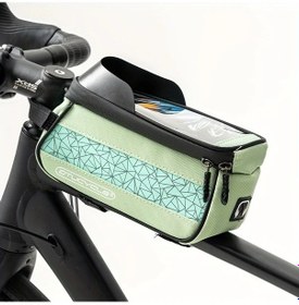 Resim Chuangyinshop Green Dtucycle Ayarlanabilir Bisiklet Gidon Çantası Siyah Pvc Dokunmatik Telefon Tutucu Ve Güvenli Kayışlı Dayanıklı Outdoor Spor Aksesuarları Yeşil 