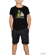 Resim Star Wars C-30 And R2-D2 Siyah Çocuk Tişört Siyah 