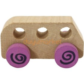 Resim Mr. Quokka Ahşap Otobüs - Mor 