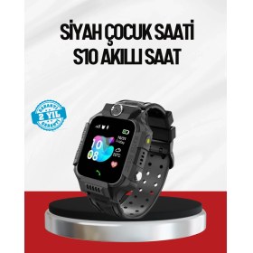 Resim Resveq S10 Akıllı Çocuk Saati Siyah Model Çift Yönlü Konuşma ve Sos 