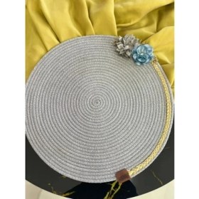 Resim Decohandy 39CM Çiçekli Jüt Örme Supla Amerikan Servis 