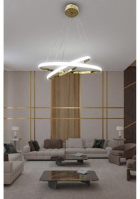 Resim 2 'li Çember Avize - Kumandasız / Antrasit Antrasit 