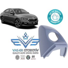 Resim Octavia 2017-2020 Ön Sol Dış Kapı Kolu Kapağı Bademi 5E0837879B 