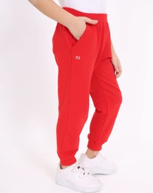 Resim Toontoy Kız Çocuk Baskılı Beli Paçası Ribanalı Cepli Basic Jogger Eşofman Altı 2 İplik 