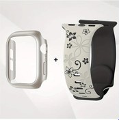 Resim Sunshine022 2li Kadın Yumuşak Spor Kayış Su Geçirmez Ayarlanabilir Bileklik Ve Pc Kasa 46mm Series 10 