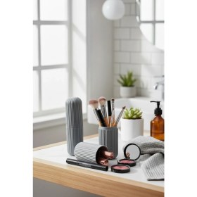 Resim Valiz Düzenleyici, Valiz Içi Diş Macun Fırça Saklama ve Taşıma Kabı Diş Fırçalık, 19 x 6 cm 