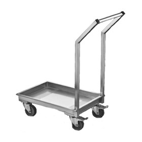 Resim GastroPlast GPHTR-01 Kapalı Taban Pizza Hamur Teknesi Taşıma Arabası, 600x400 mm 