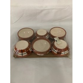 Resim Ggs Solingen Seramik El Boyaması Sosluk Kahvaltılık Reçellik 6 'li 