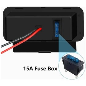 Resim Honeybeeshop Çift Sigara Çakmak Bölücü Güç Adaptörü 3 Usb Portlu Hızlı Şarj 12v 24v Uyumlu Kırmızı Işık 10" 