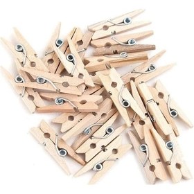 Resim Dodes Ahşap Mini Ham Mandal Çok Renkli 