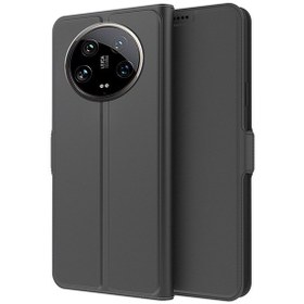 Resim Xiaomi 14 Ultra, Kılıf Tpu İç Kabuk Kart Tutucu Deri Halkalı Telefon Kılıfı Kapağı İçin 
