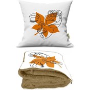 Resim Sonbahar Kadını Desenli İç Dolgusu Battaniyeli Araç İçi Opsiyone 