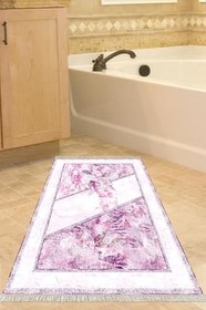 Resim Kaymaz Taban Djt Banyo Halı Yıldız Deri Saçaklı Modern 729 729D1-9, Pudra, 100 x 150 