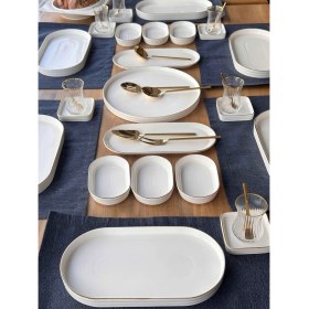 Resim Kahvaltı Takımı Pure Gold Oval 45 Parça 6 Kişilik 