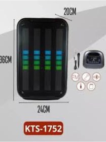 Resim KERVANSARAY ALIŞVERİŞ KERVANSARAY ALIŞVERİŞ Kts-1752 Bluetooth/usb/sd Müzik Kutusu Mikrofonlu karaoke mp3 çalar 