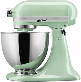 Resim KitchenAid Artisan mutfak robotu, eğilebilir gıda işlemcisi, 4 aksesuarlı hamur yoğurma makinesi, paslanmaz çelik kase, 4,8 l, fıstık 