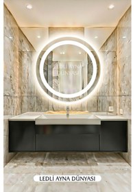 Resim 70 Cm Led Li Ayna Modern Banyo Ve Dekoratif Duvar Aynası Diğer 