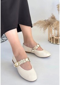 Resim Atnis Bej Cilt Babet Ayakkabı Çok Renkli 