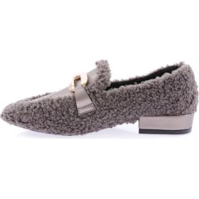 Resim DGN 5270-424 Metal Tokali Peluş Kadin Oxford Ayakkabi 
