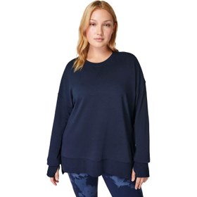Resim Sweaty Betty After Class Kadın Mavi Sweatshirt 